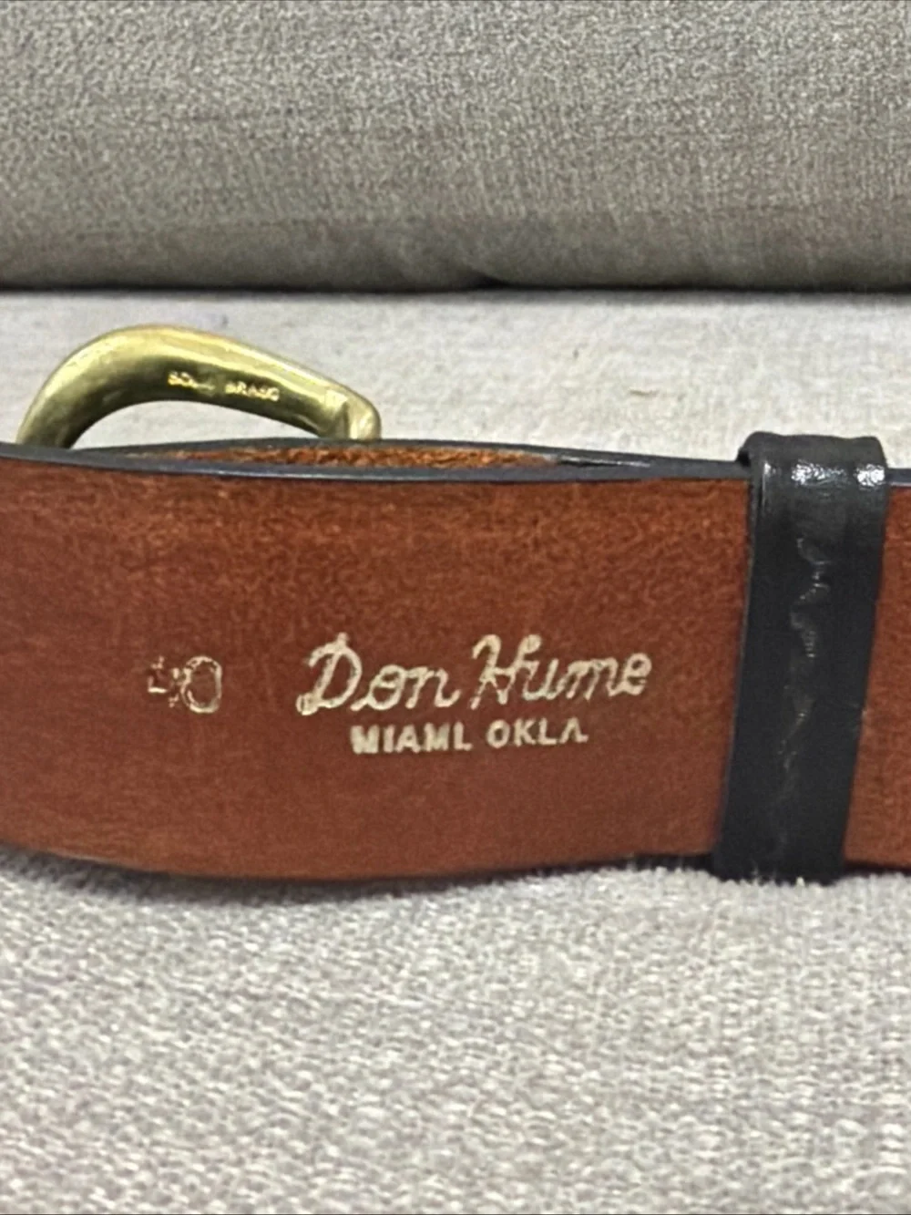 Vintage Don Hume Basket Weave River Belt Black